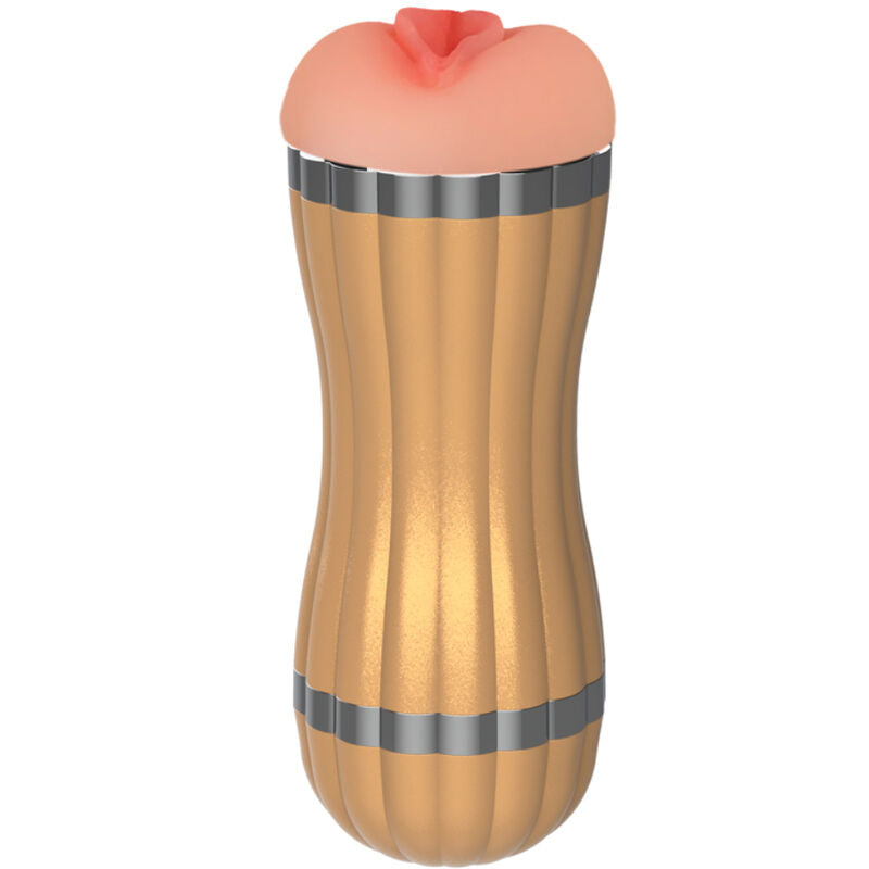 ARMONY - BEVIS MASTURBADOR DOBLE VAGINA & BOCA SIN VIBRACIÓN DORADO