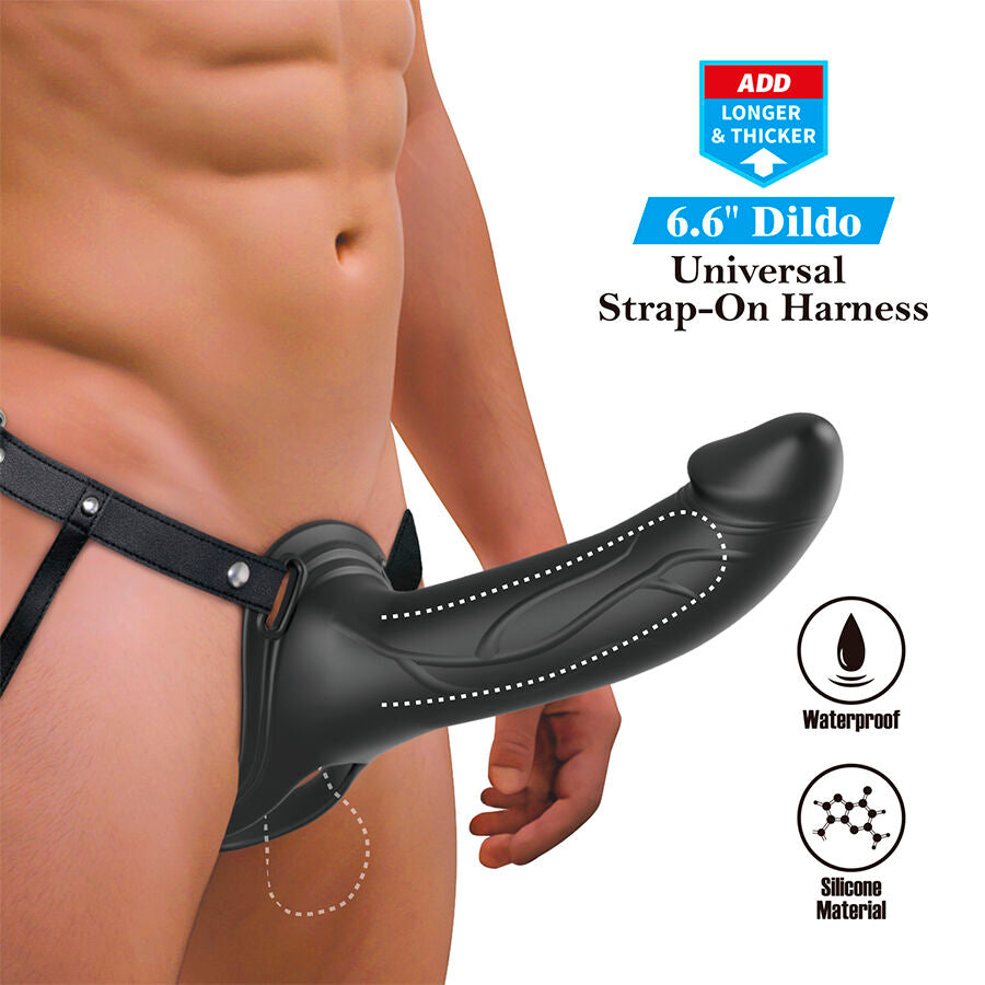 PRETTY LOVE - LANDON STRAP-ON CON VIBRACIÓN NEGRO