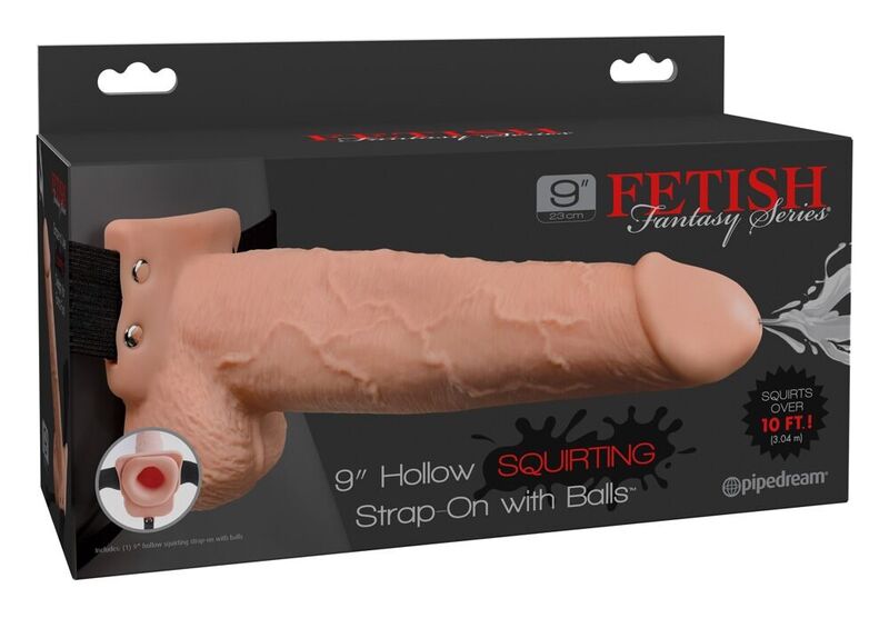 FETISH FANTASY SERIES - ARNÉS CON PENE REALÍSTICO EYACULADOR 22,9CM