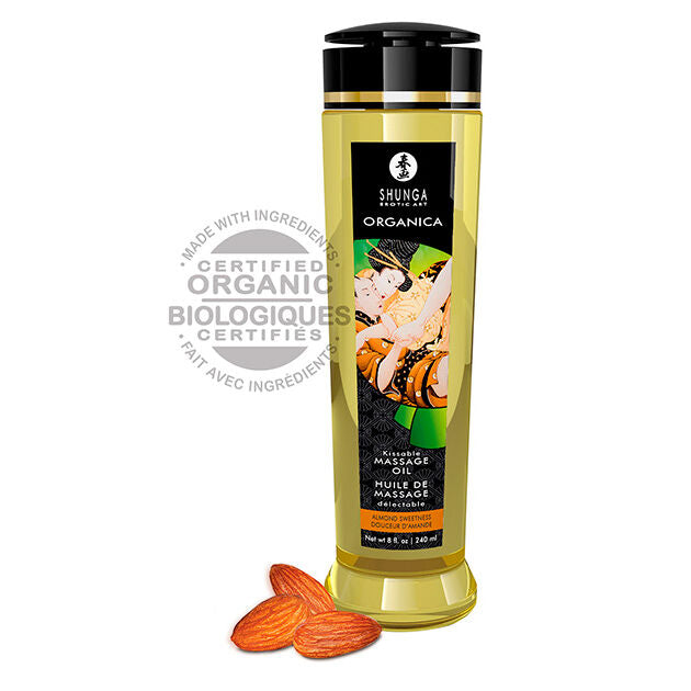 Shunga organic almond massage oil 240ml